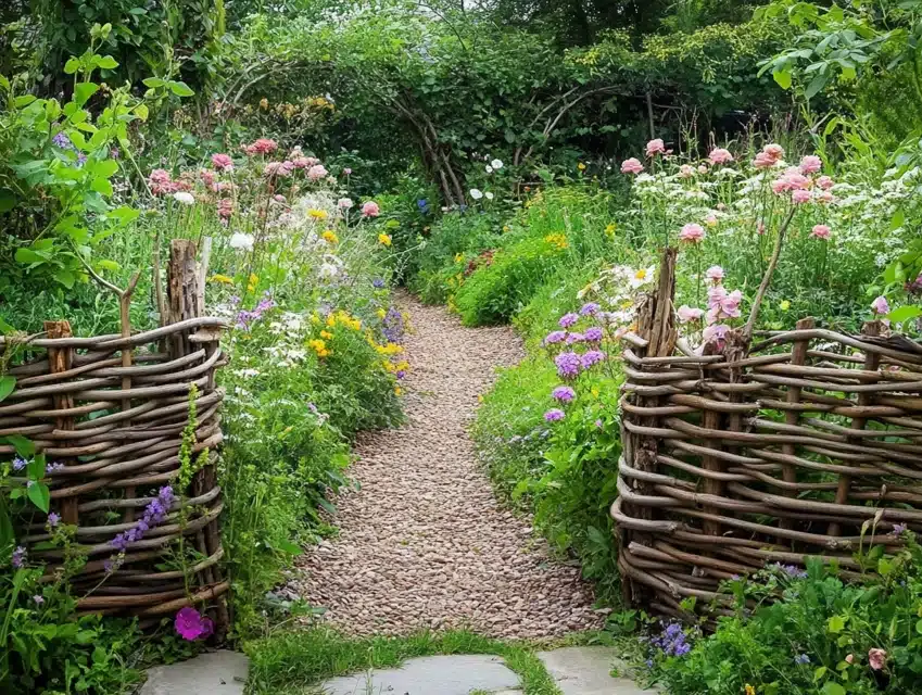 Woven Willow Fence