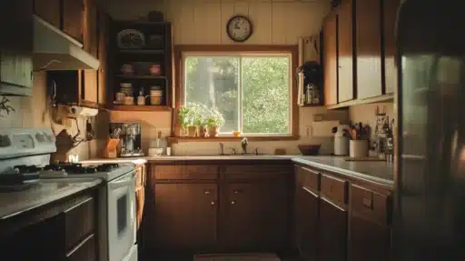 70's old kitchen cabinets makeover