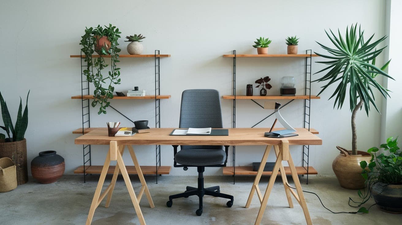 Adding Nature to Your Japandi Office with Indoor Plants