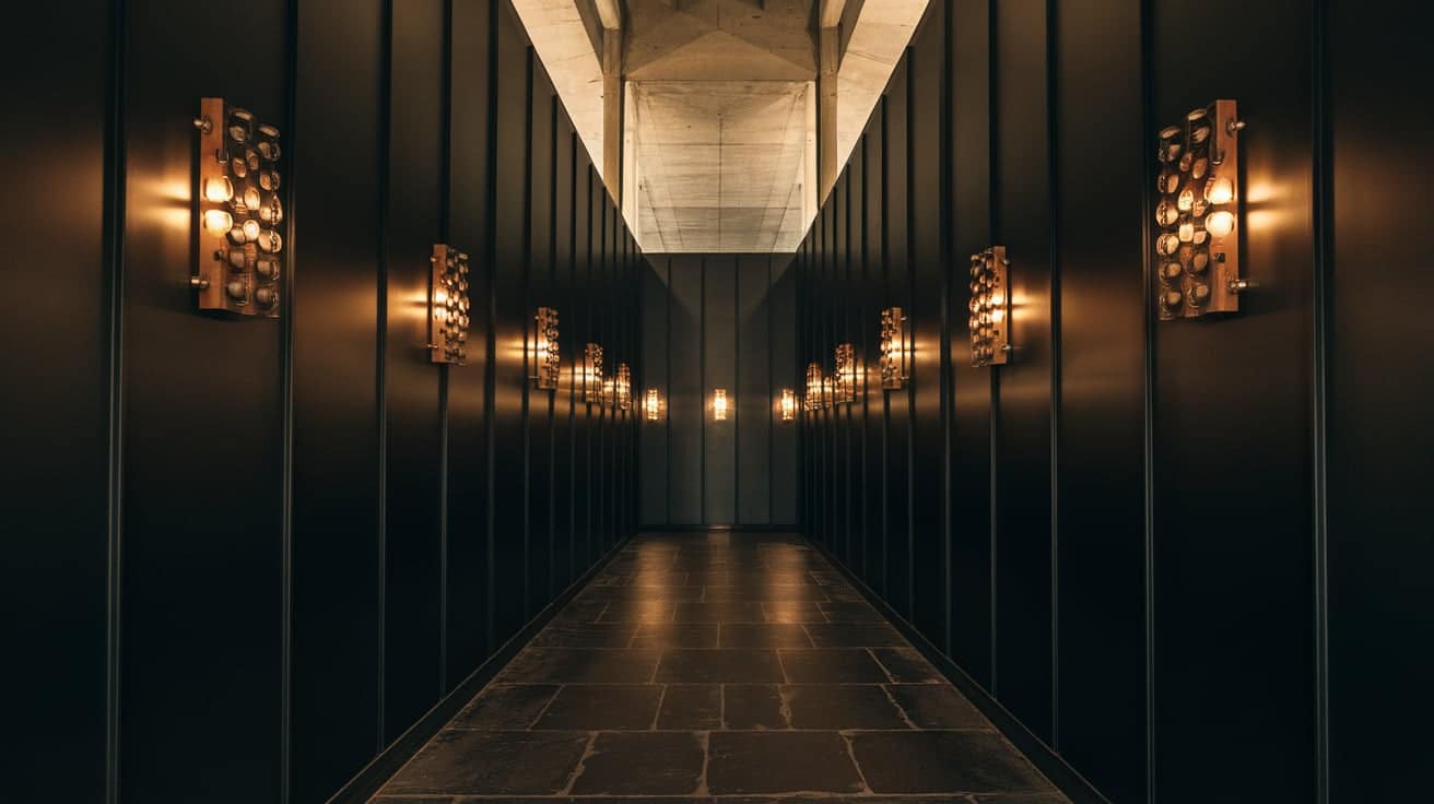 Black Hallway Panelling