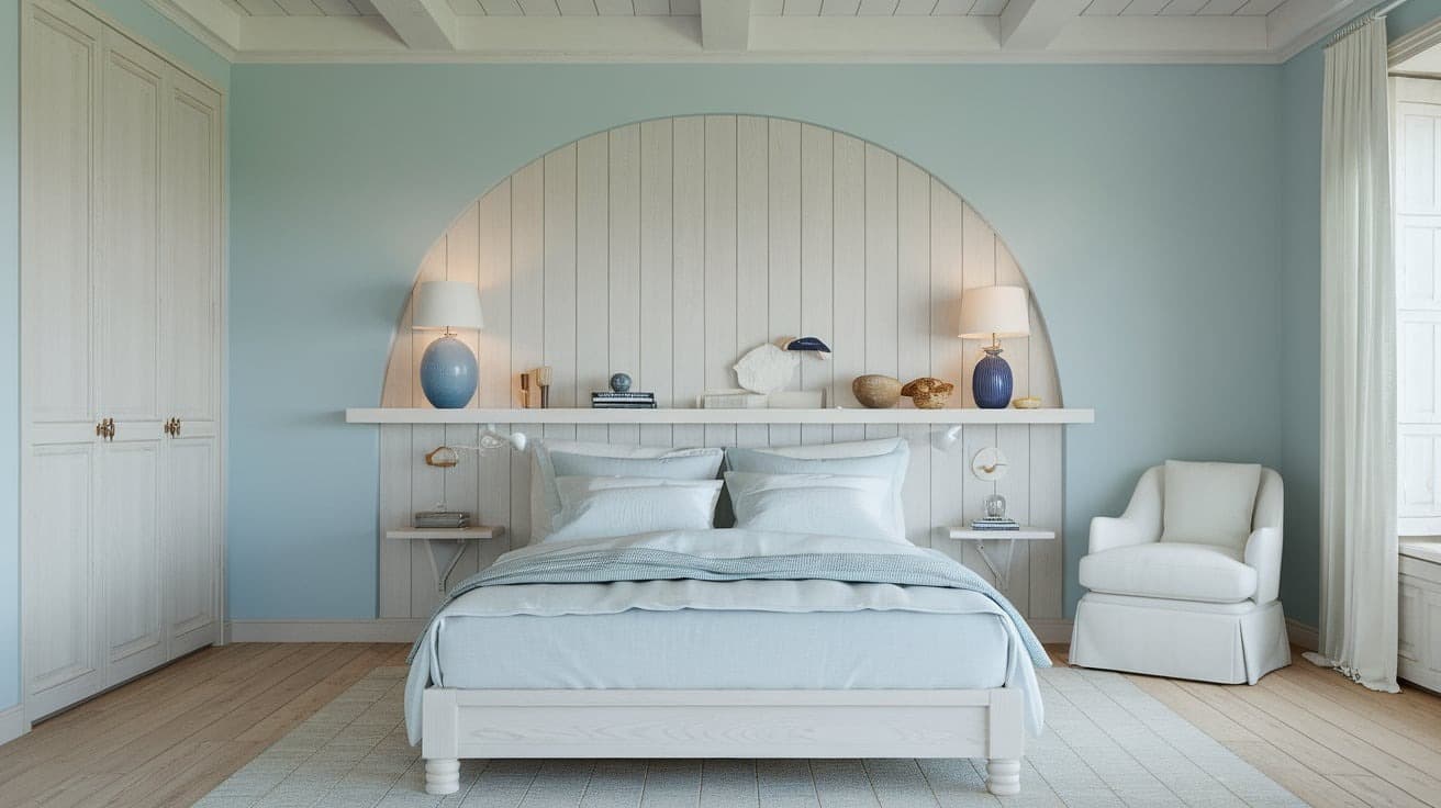 Coastal Bedroom with Light Colors