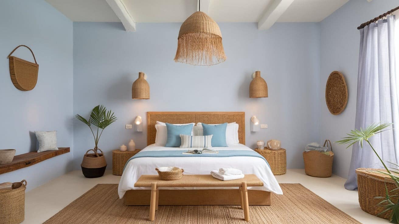 Coastal Bedroom with Natural Materials