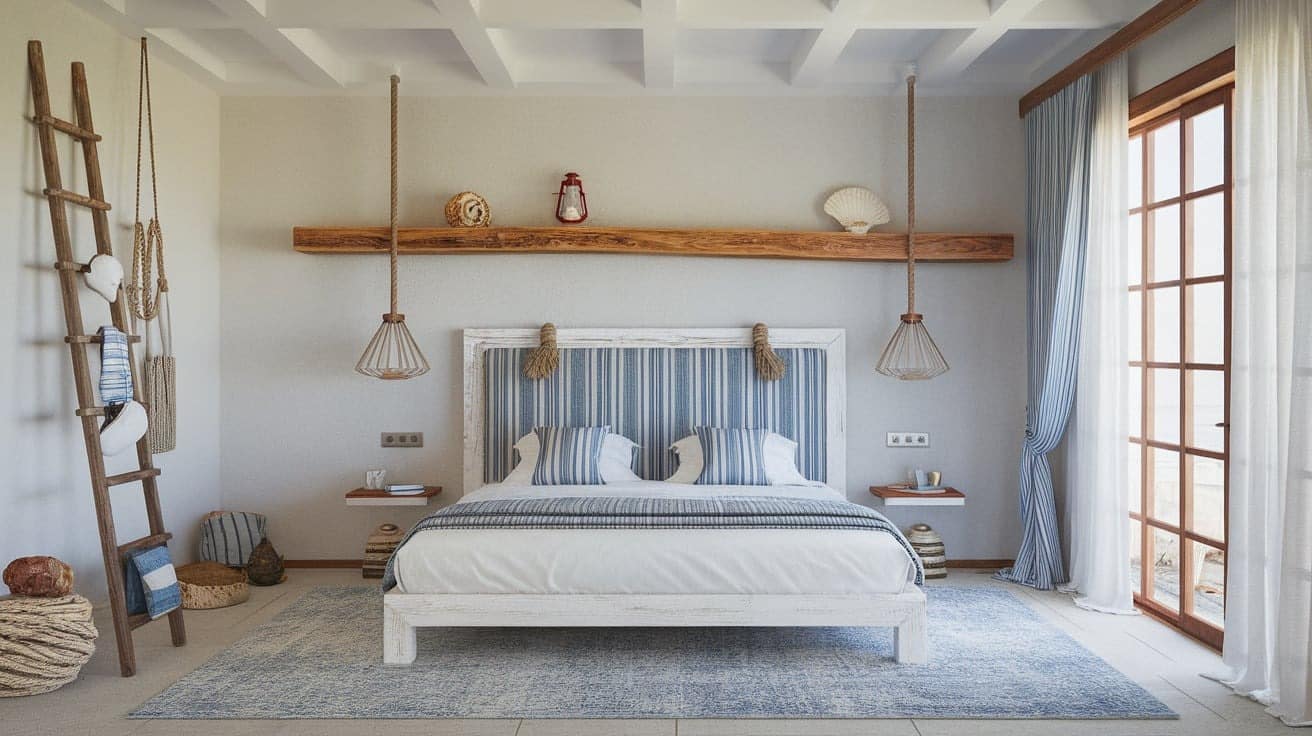 Coastal Bedroom with Nautical Touches