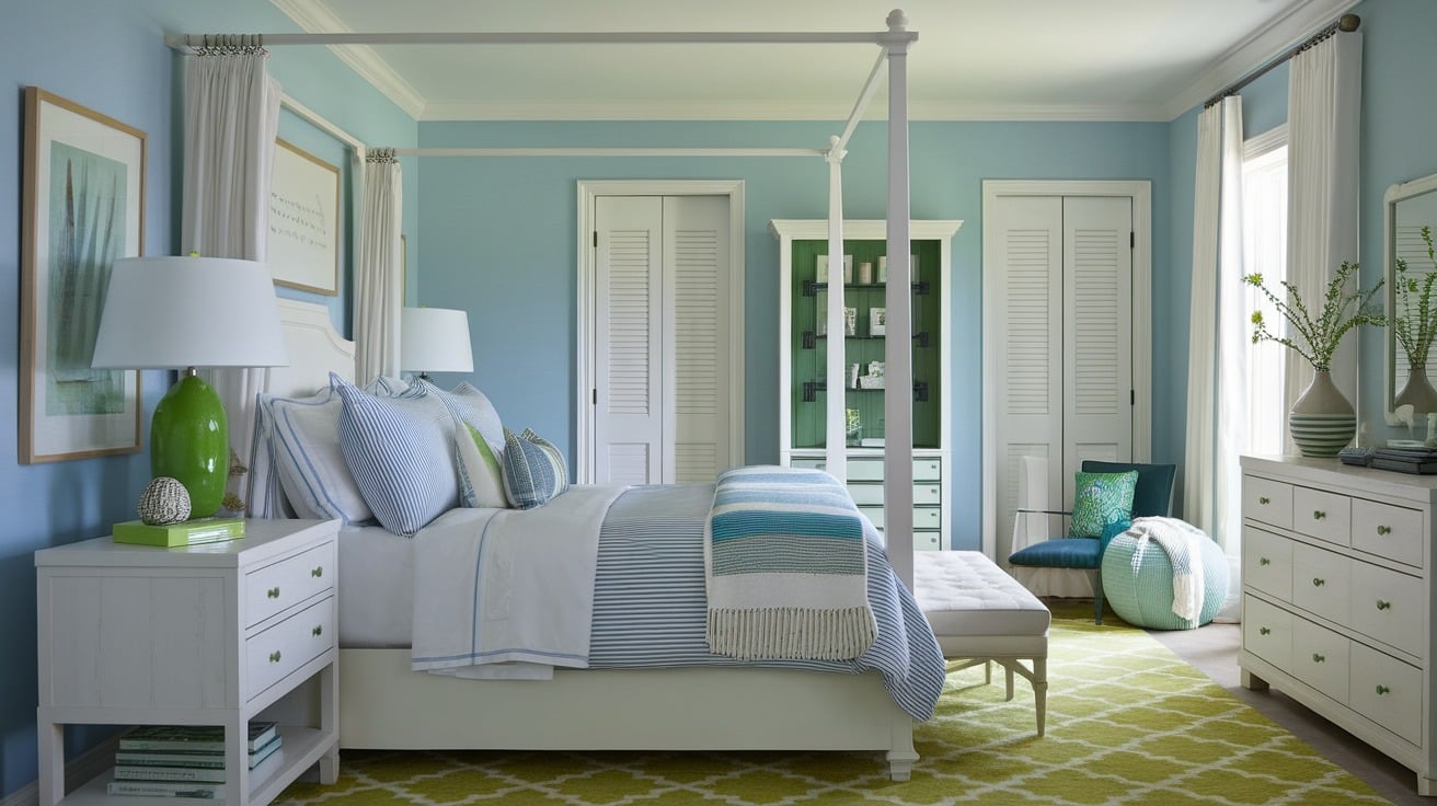 Coastal Bedroom with Ocean Colors