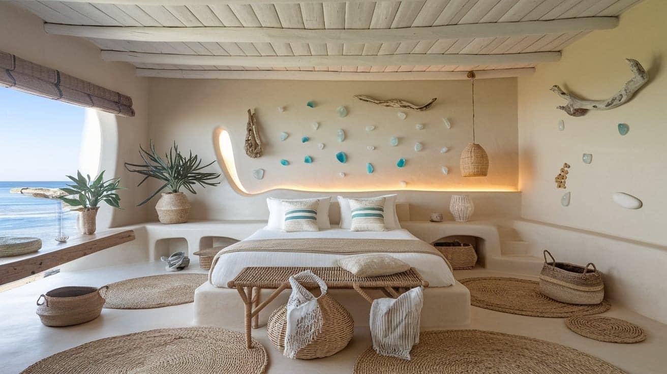 Coastal Bedroom with a Natural Feel