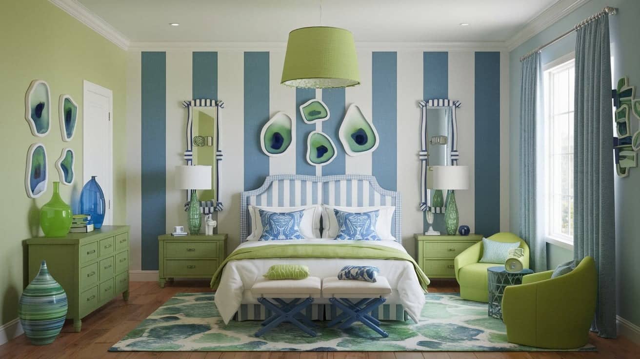 Coastal Bedroom with a Sea Glass Theme