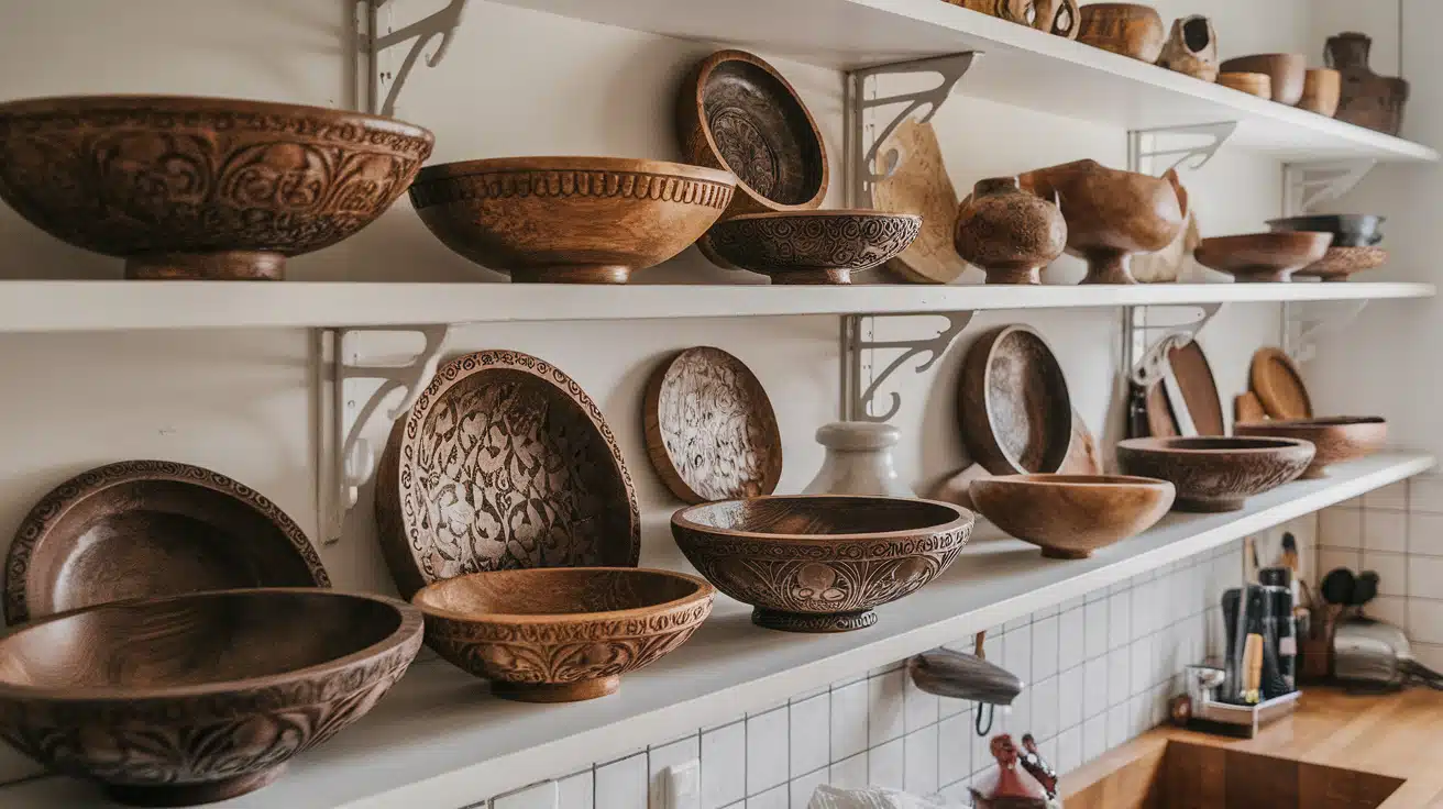 Display Decorative Wooden Bowls