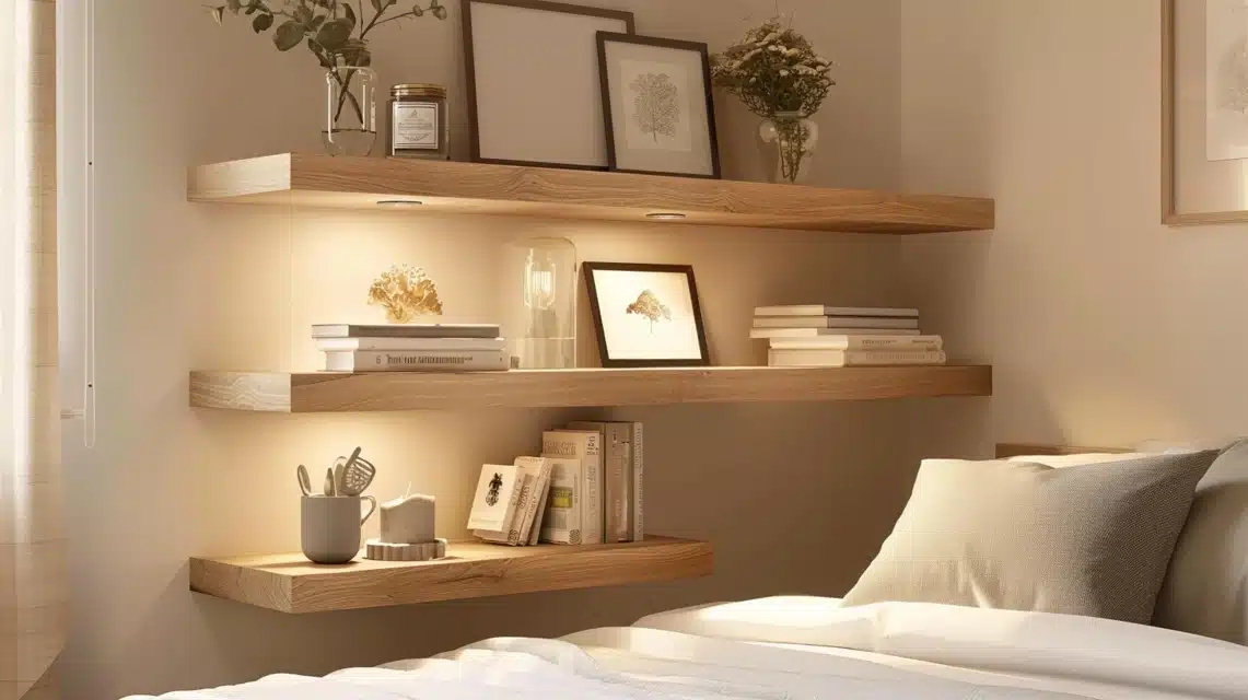 Floating Corner Shelves