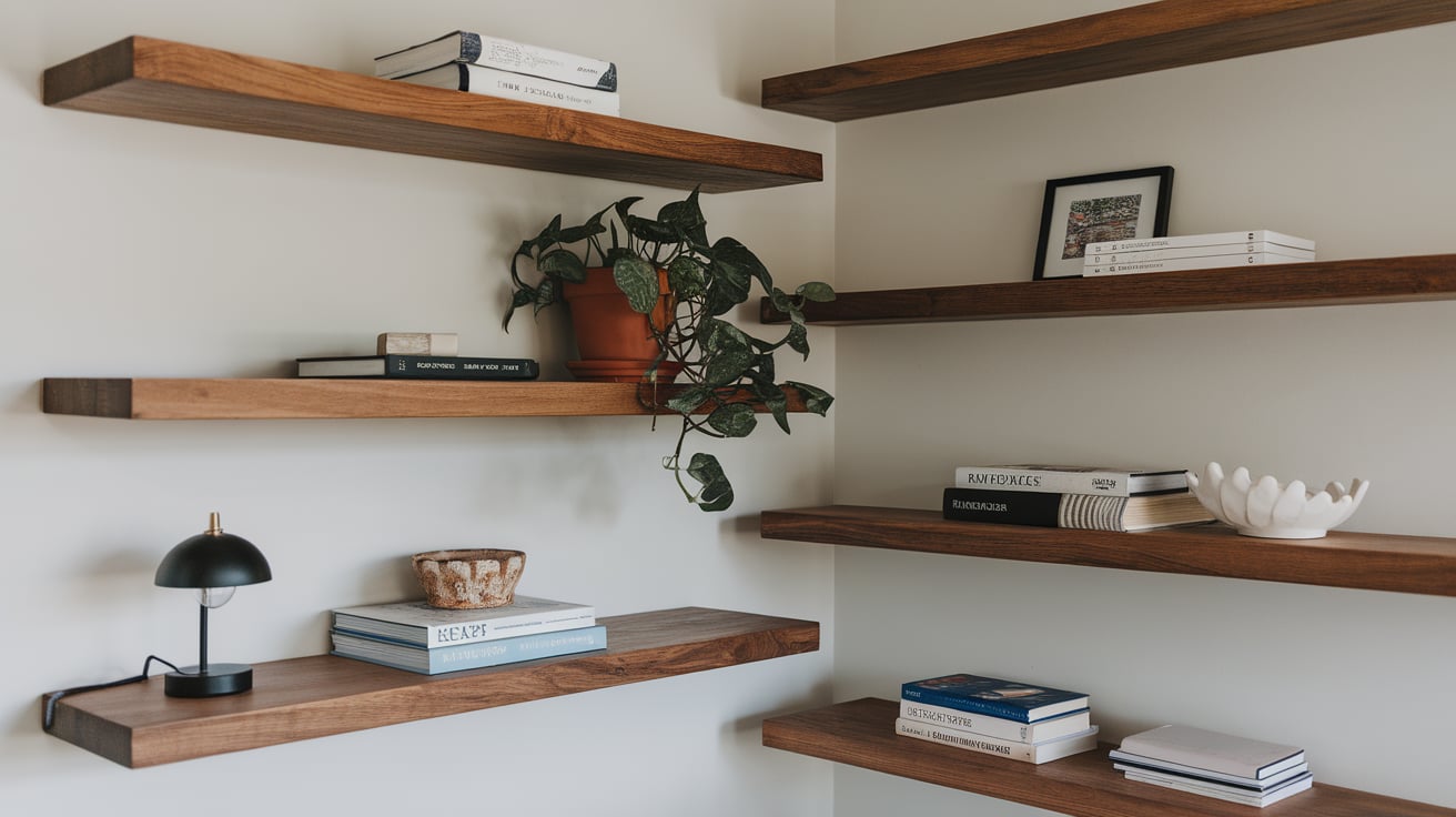 Floating Wooden Shelves