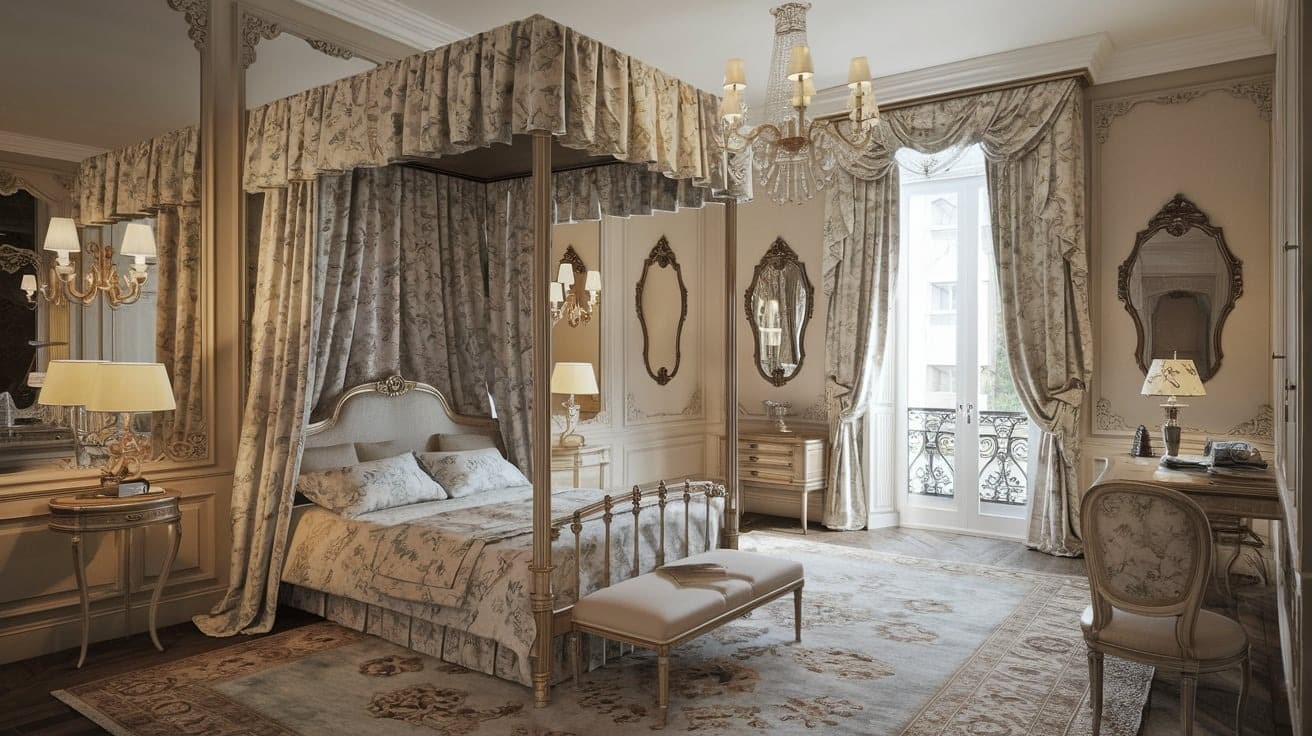 French-Inspired Bedroom Charm