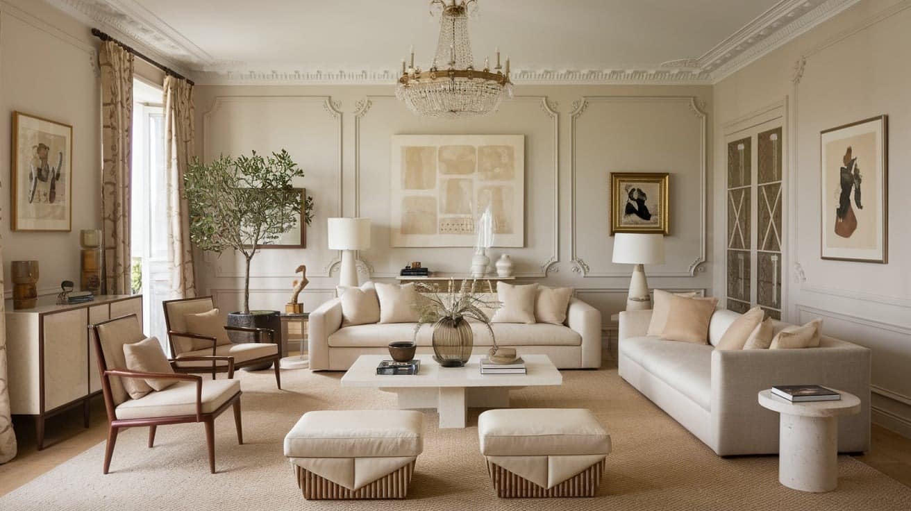 French Living Room Classic Chic Style