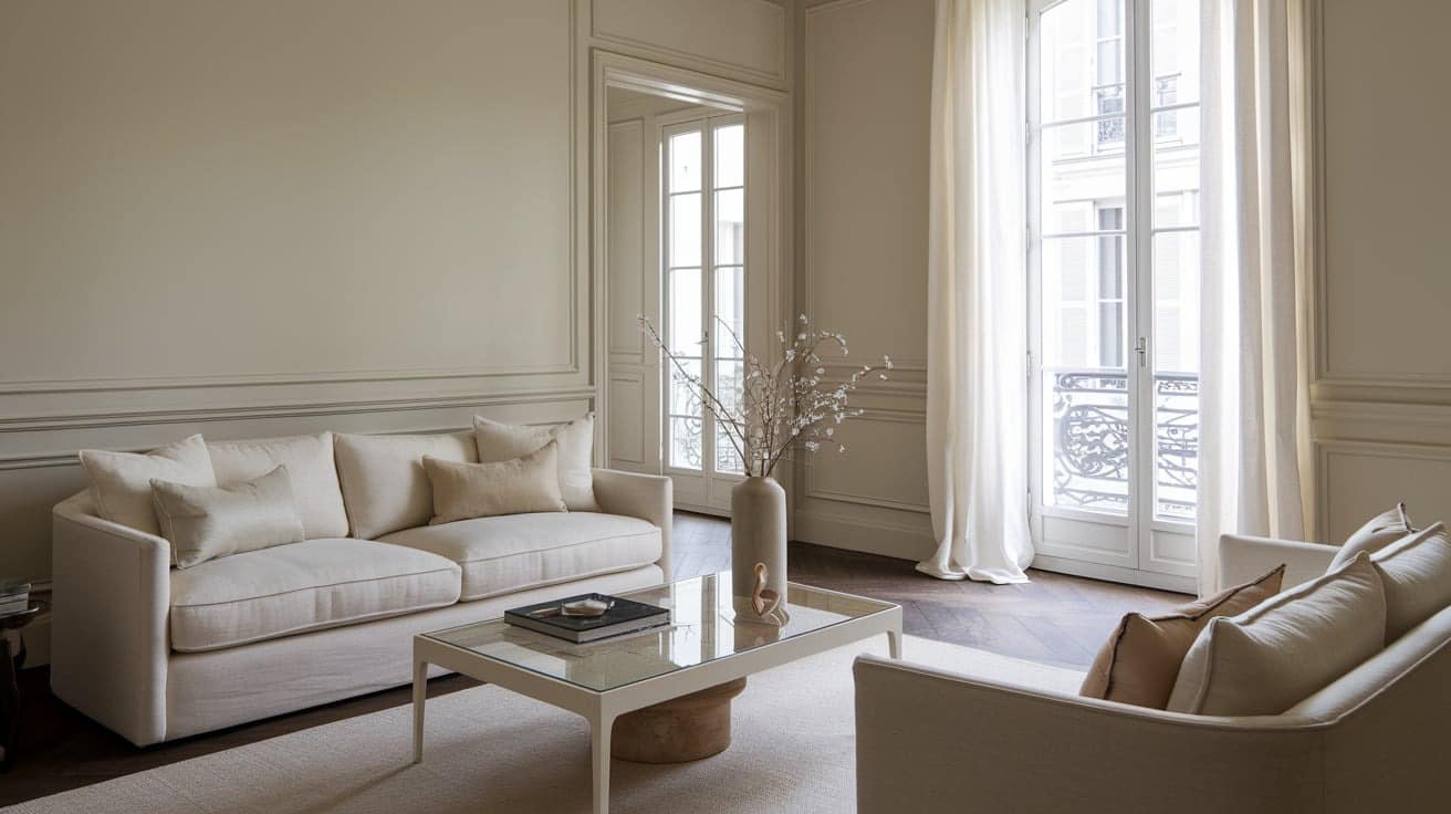 French Living Room with Simple Grace