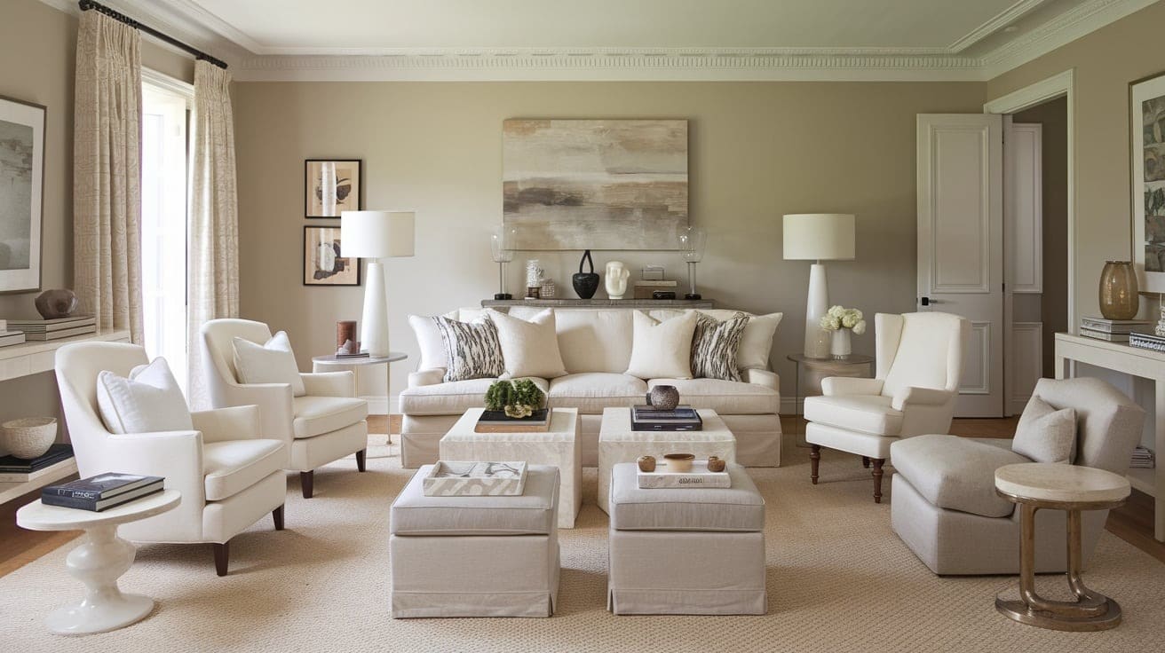 French Living Room with a Neutral Palette