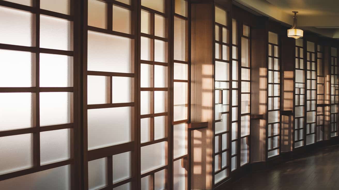 Hallway Panelling with Glass Inserts