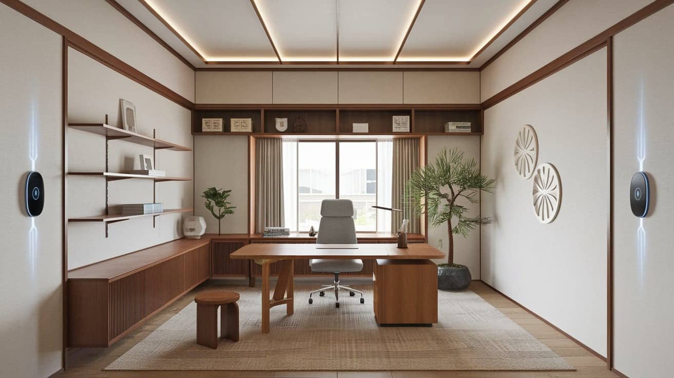 Japandi Office with Smart Technology