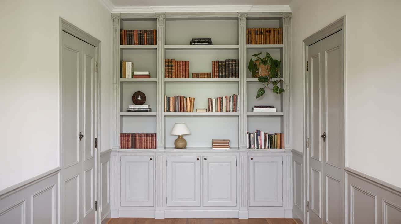 Panelling with Built-in Shelves