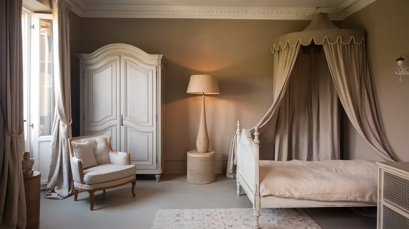 37 Chic and Cozy Parisian Style Bedroom Designs - Enthralling Gumption, image size:1312x736