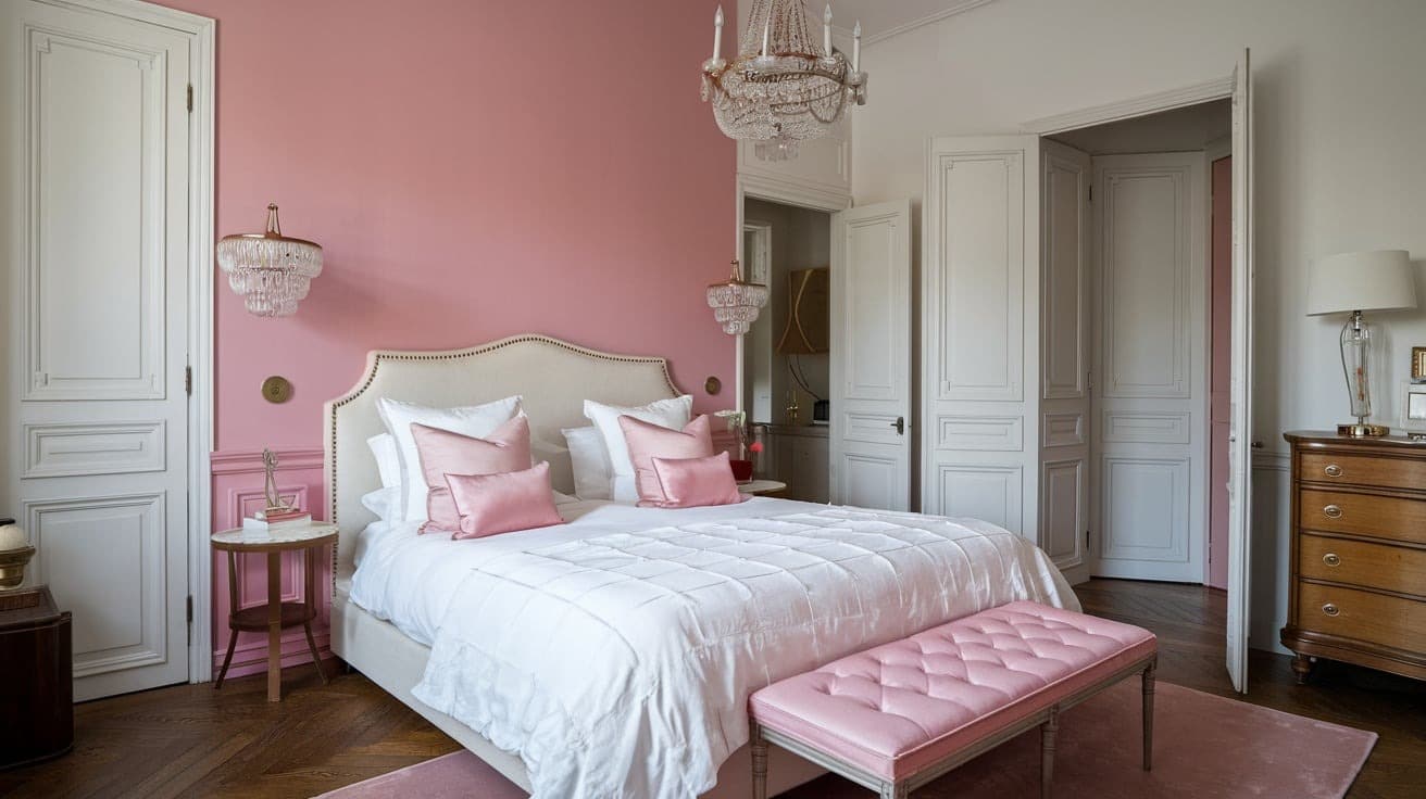 Parisian Bedroom with Chic Bedding