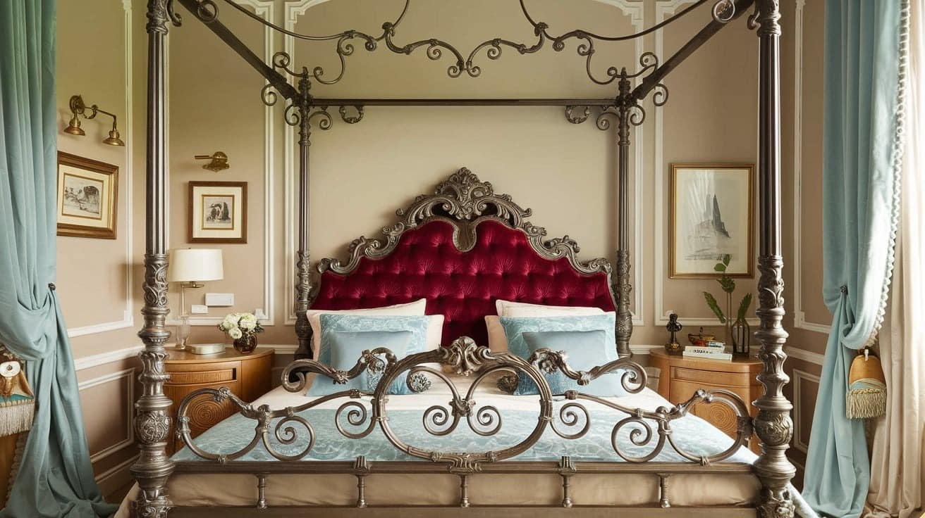 Parisian Bedroom with Statement Bed Frame