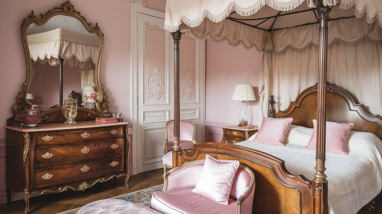 Parisian Bedroom with a Luxurious Dresser