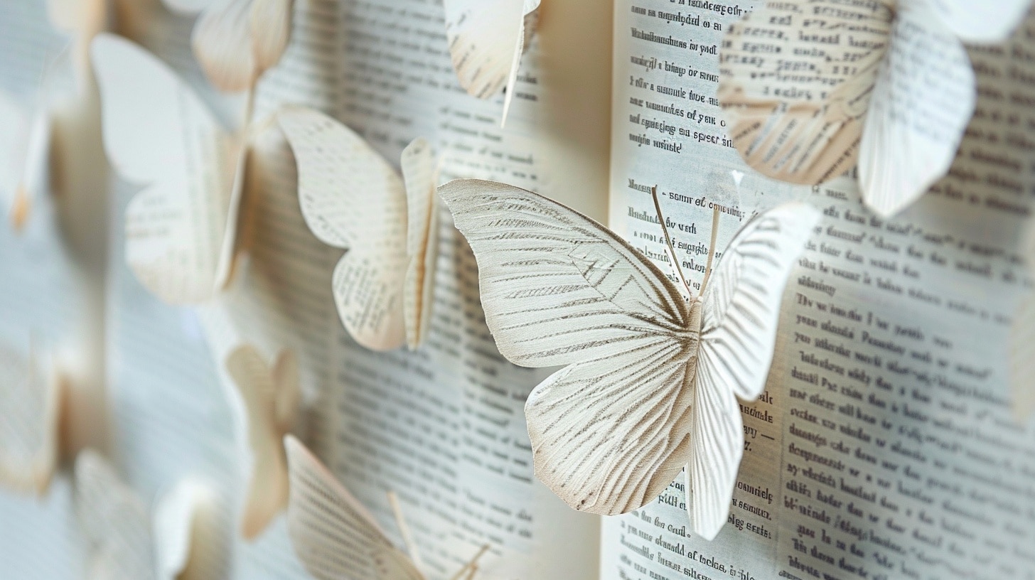 Recycled Book Page Butterflies