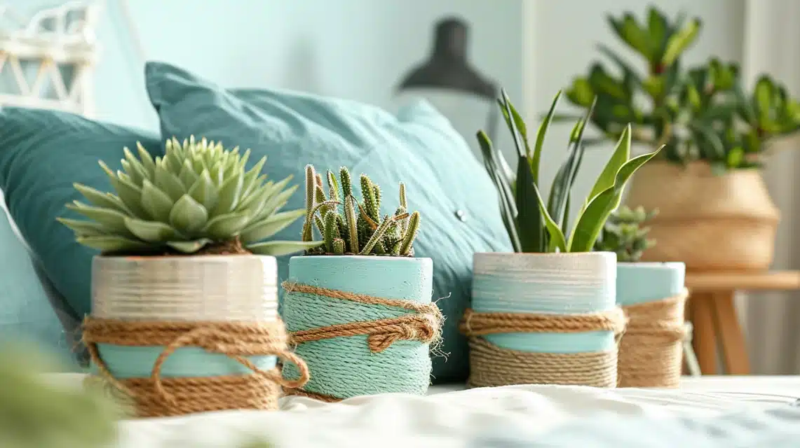 Rope Wrapped Planters