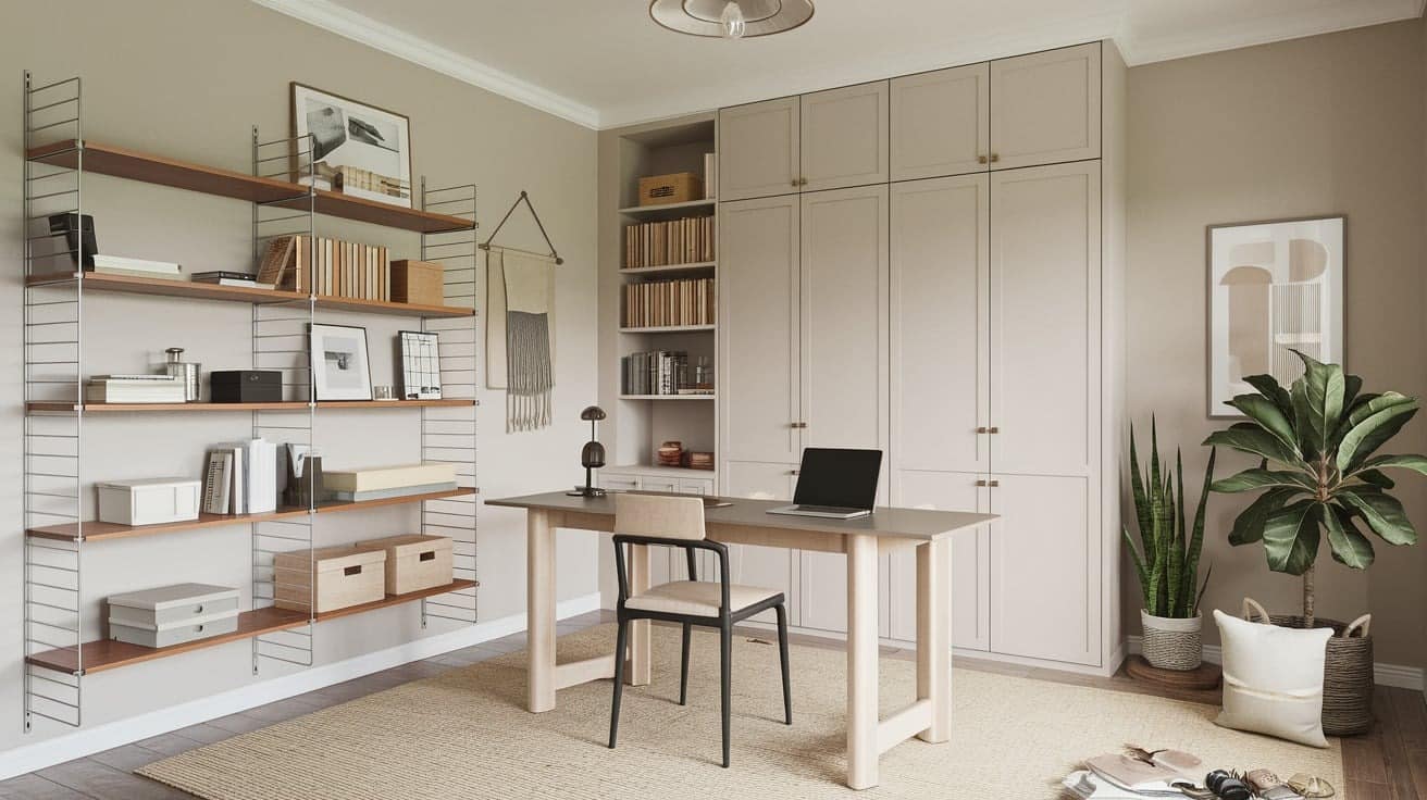 Scandi Home Office with Built-In Storage