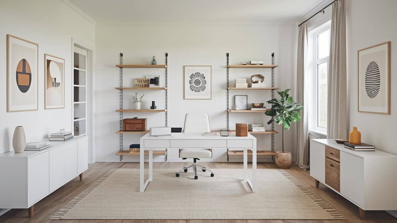 Scandi Home Office with Clean, Simple Lines