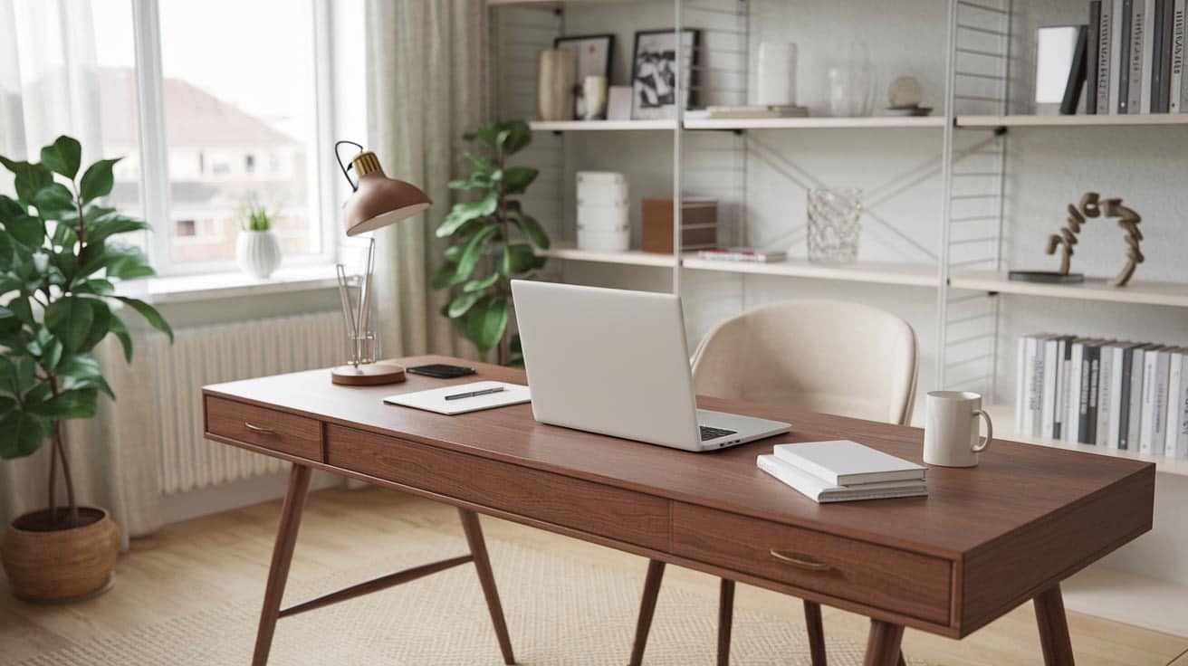 Scandi Home Office with Comfortable Seating