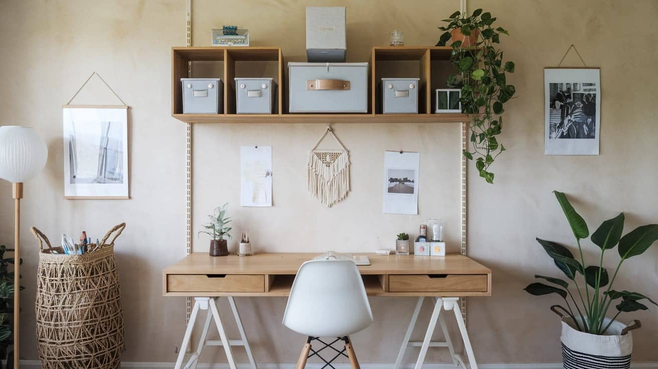 Scandi Home Office with Decorative Storage