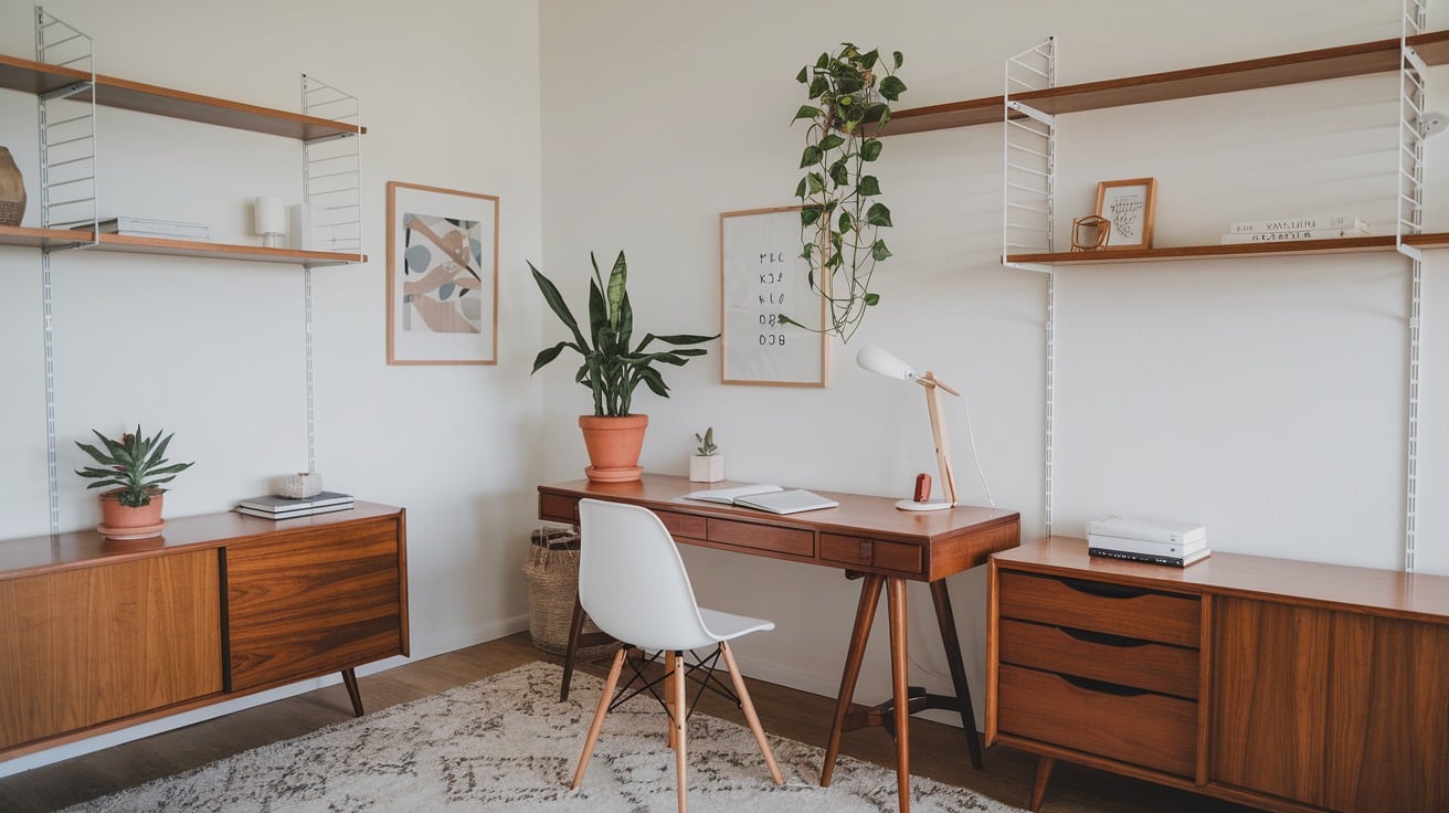 Scandi Home Office with Minimal Clutter