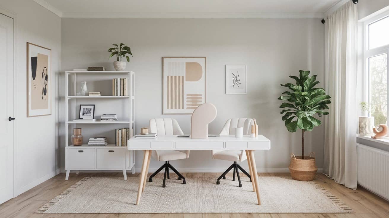 Scandi Home Office with Minimalist Design