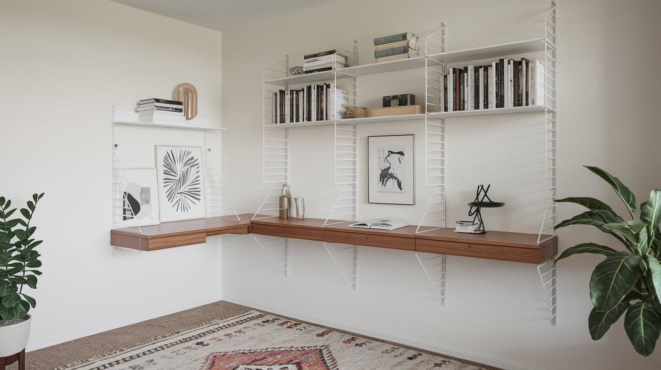 Scandi Home Office with Wall Storage