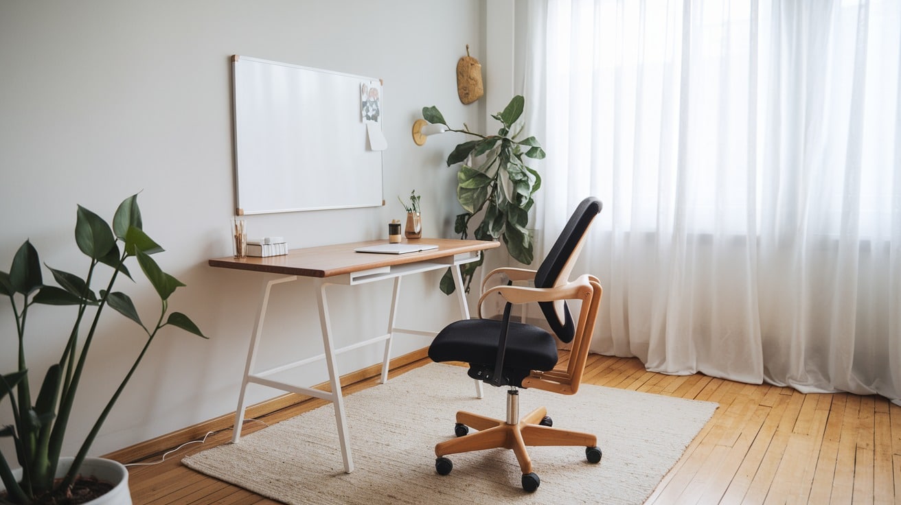 Scandinavian Home Office with Ergonomic Furniture