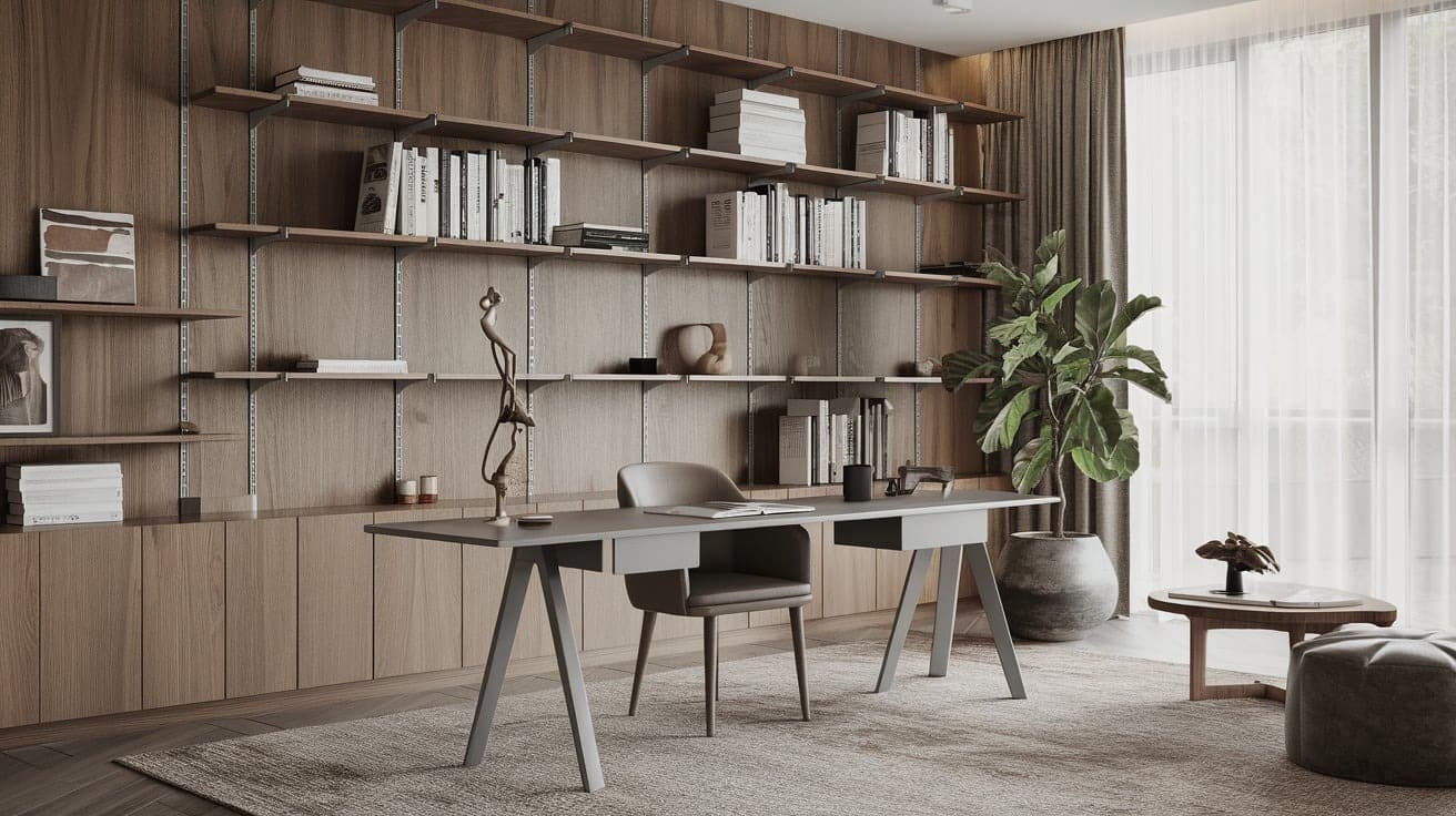 Scandinavian Home Office with Modern Accessories