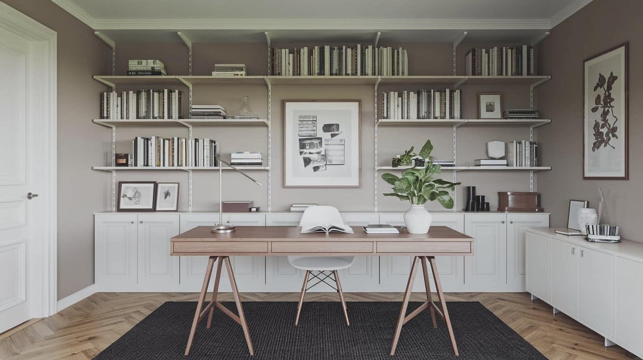 Scandinavian Home Office with Simple Design