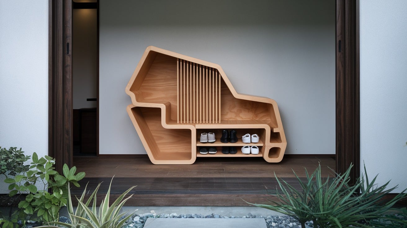 Sculptural Shoe Storage