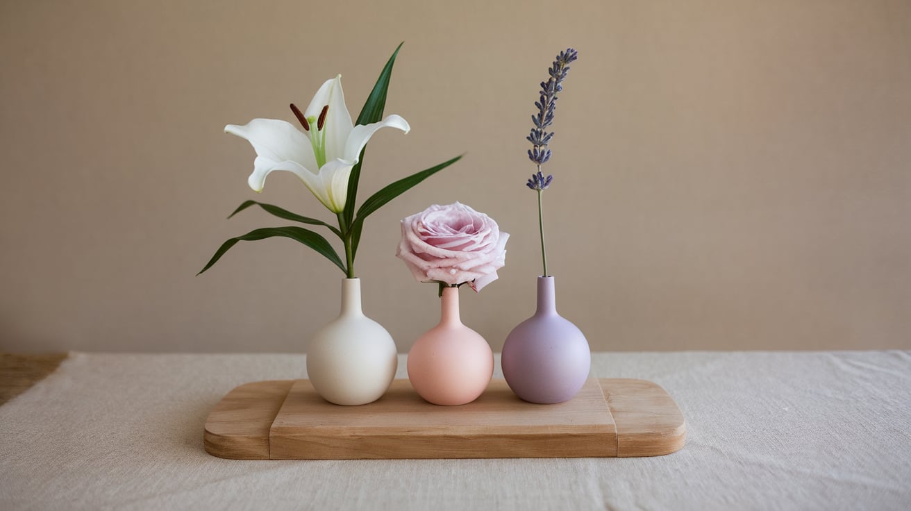 Simple Vases with Single Stems