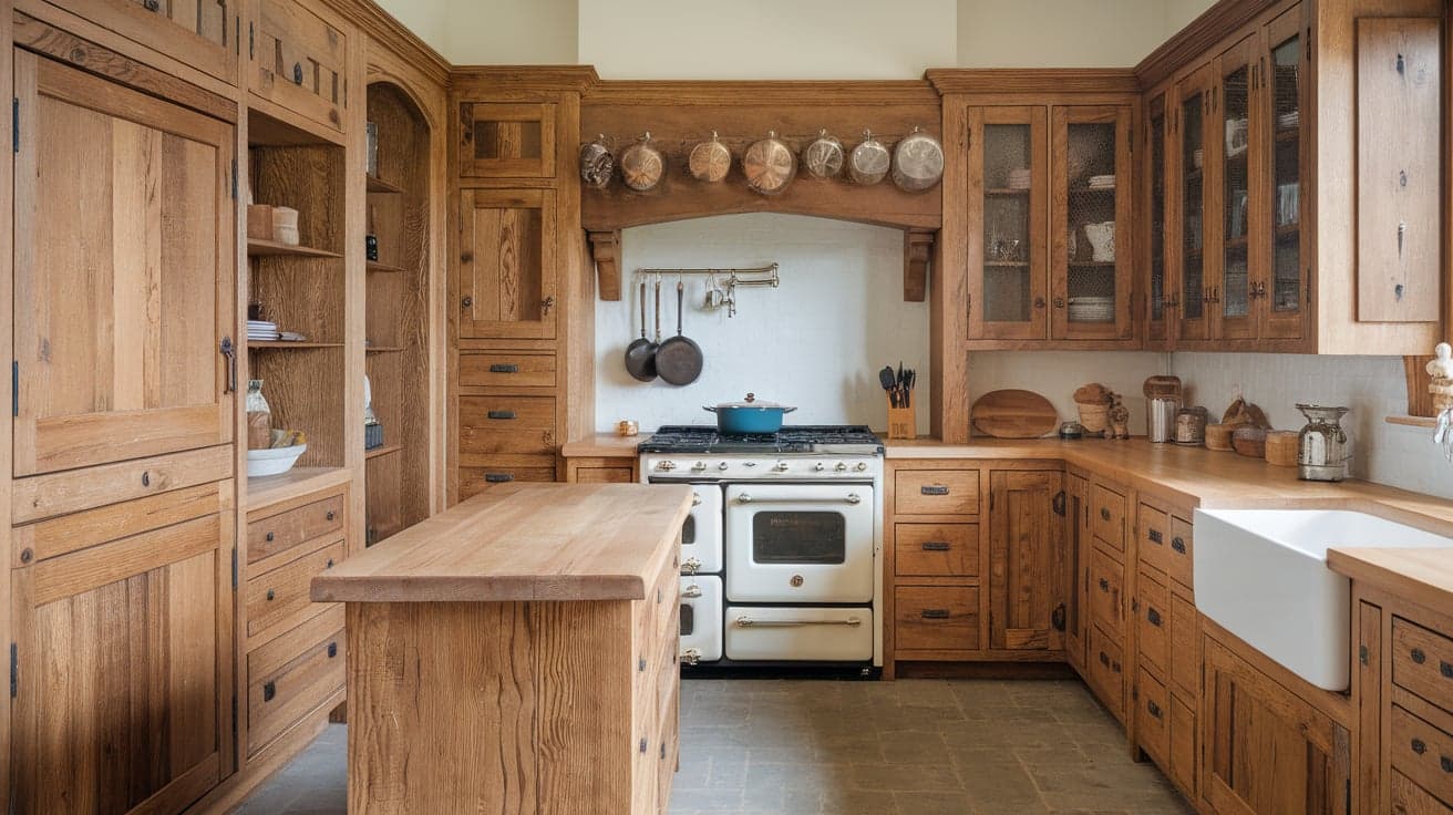 Use Wooden Cabinetry with Visible Grains