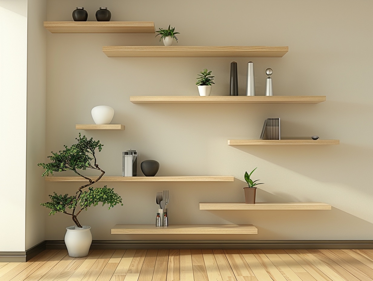 Wall-Mounted Floating Shelves