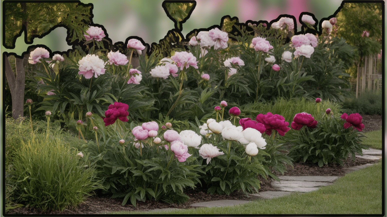 landscaping peony bush