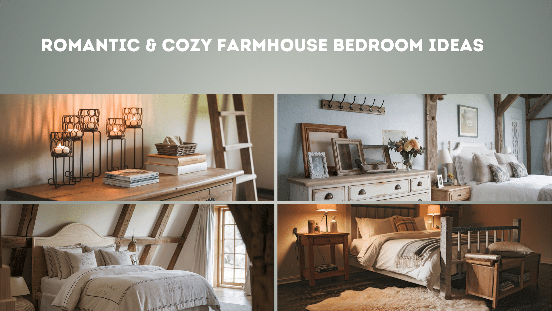 romantic cozy farmhouse bedroom images