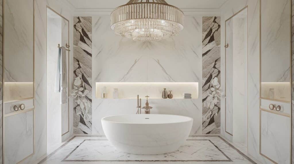 Finesse Italian Bathroom with Crystal Accessories