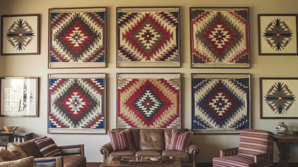 Framed Native American Rugs