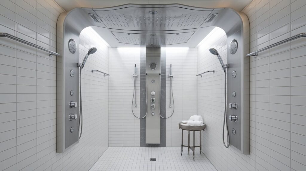 Italian Bathroom with High-End Shower Panels