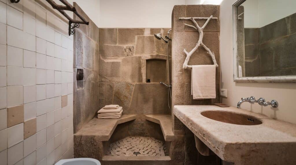 Italian Bathroom with a Custom Shower