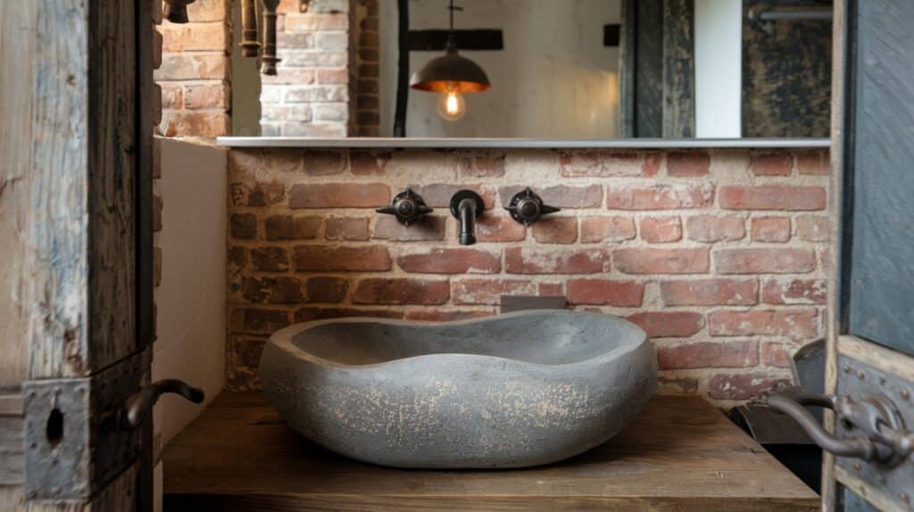 Italian Bathroom with a Custom Sink