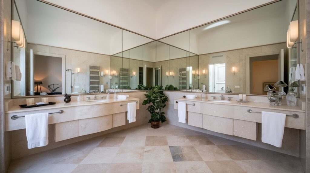 Spacious Italian Bathroom with Double Vanity