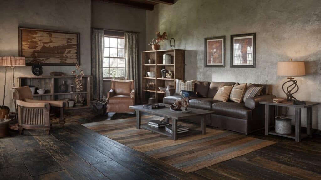 Wide-Planked Wooden Flooring