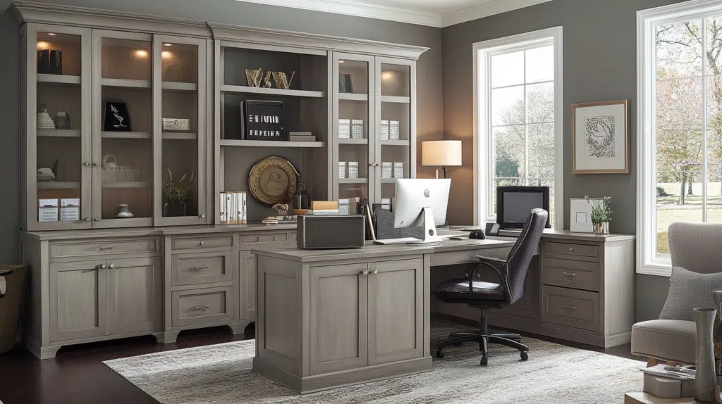 Sherwin Williams Colonnade Gray SW7641 office